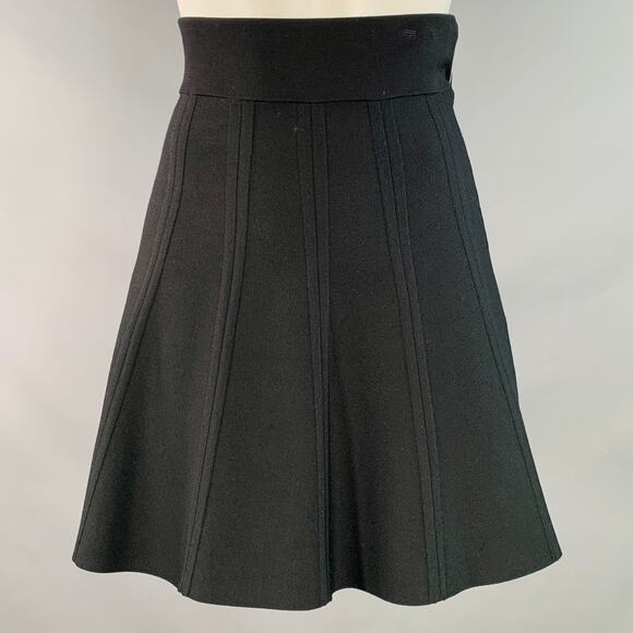 TED BAKER Size S Black Viscose Blend A-Line Above Knee Skirt - Picture 1 of 7